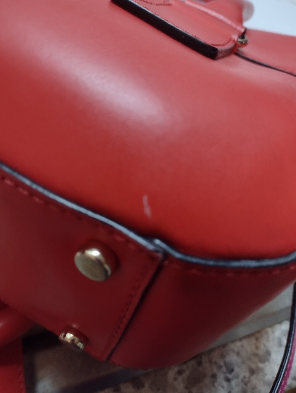 Kate Spade New York Bond Street Flo Satchel Leather ShoulderBag Red/Pink 2 Tone - Picture 10 of 11
